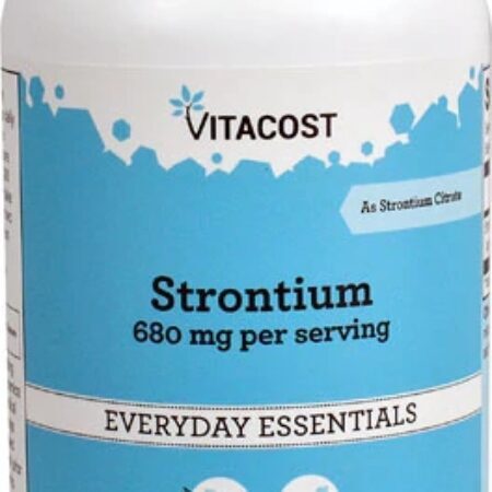 Vitacost Strontium 680 mg por Dose – 240 Cápsulas Vegetarianas para Saúde Óssea e Bem-Estar — foto 1