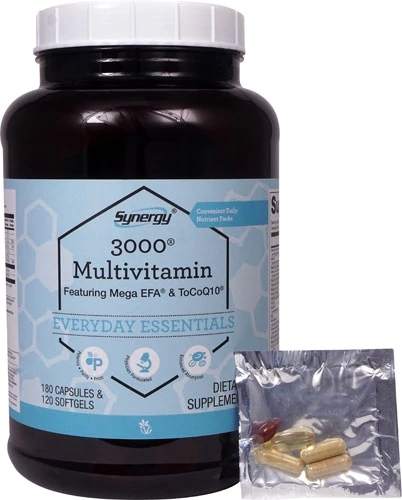 Vitacost Synergy 3000® Multivitamínico Completo - 300 Cápsulas e Softgels para Saúde Total