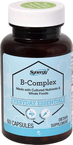 Vitacost Synergy B-Complex com Nutrientes Cultivados e Alimentos Integrais - 60 Cápsulas