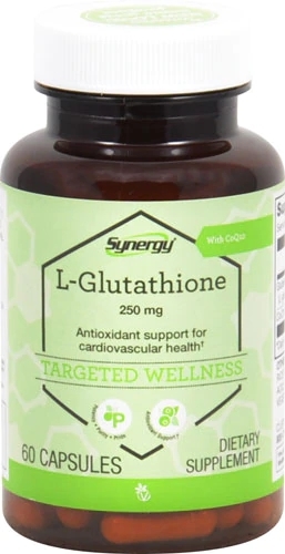 Vitacost Synergy L-Glutathione com CoQ10 250mg - 60 Cápsulas: Potencialize sua Vitalidade
