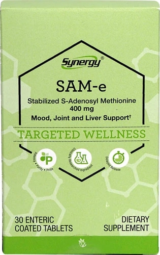Vitacost Synergy SAM-e 400mg: Saúde e Bem-Estar Articular e Mental - 30 Comprimidos Revestidos