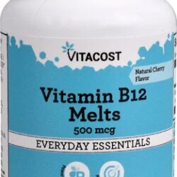 Vitacost Vitamina B12 Melts Cereja Natural - 500mcg - 250 Comprimidos Vegetarianos