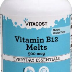 Vitacost Vitamina B12 Melts Laranja 500mcg - 250 Comprimidos Vegetarianos