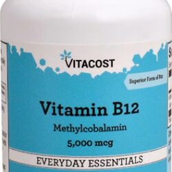 Vitacost Vitamina B12 Metilcobalamina - 5000 mcg - 100 Cápsulas - Energia e Bem-Estar