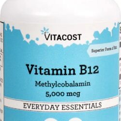 Vitacost Vitamina B12 Metilcobalamina 5000mcg - 60 Cápsulas | Energia e Bem-Estar