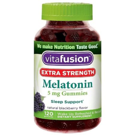 Vitafusion Extra Strength Melatonin Natural Blackberry -- 5 mg - 120 Gummies