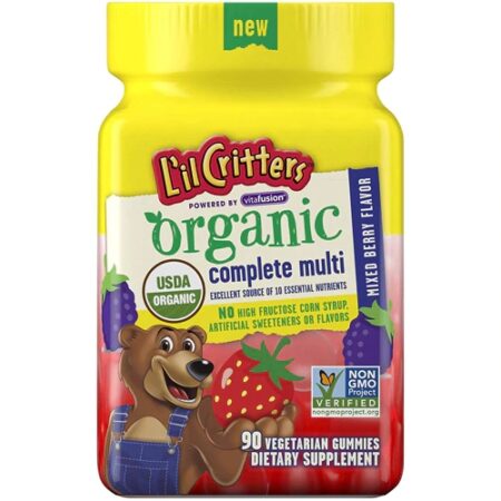 Vitafusion Lil' Critters Organic Complete Multi Mixed Berry -- 90 Vegetarian Gummies