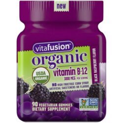 Vitafusion Vitamina B12 Orgânica Black Raspberry 3000mcg - 90 Gomas Vegetarianas
