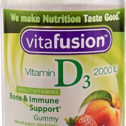Vitafusion Vitamina D3 2000 UI - Suporte Ósseo e Imune - 150 Gomas Sabor Frutas Vermelhas e Cítricas