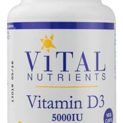 Vital Nutrients Vitamina D3 5000 UI - 90 Cápsulas Vegetarianas - Imunidade e Saúde Óssea