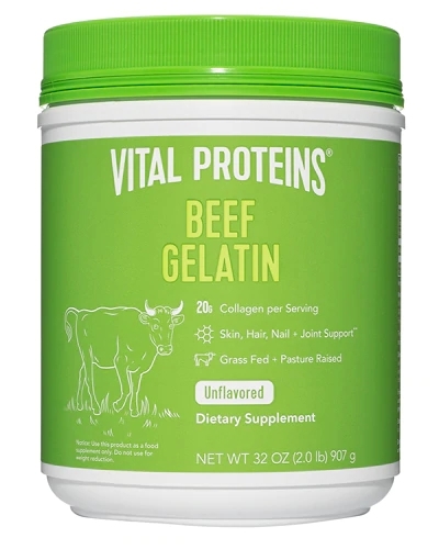 Proteína de Gelatina de Carne Vital Proteins - Colágeno Puro 100% (907g) - Sabor Neutro