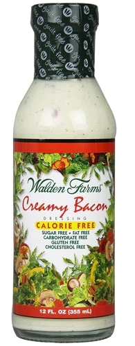 Molho Cremoso Bacon Walden Farms Zero Calorias 355ml - Sabor Intenso Sem Culpa
