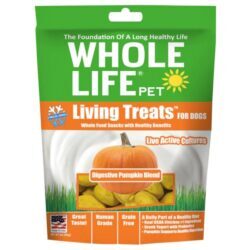 Whole Life Pet Living Treats para Cães - Abóbora Digestiva 85g