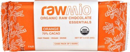 Windy City Organics Rawmio Organic Raw Chocolate Essentials Orange -- 3 Bars