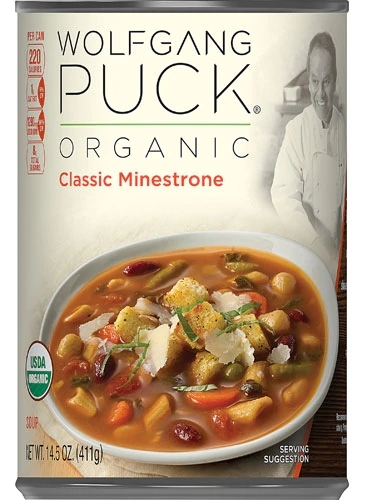Sopa Minestrone Orgânica Wolfgang Puck Clássica - 411g: Sabor Autêntico e Nutrição Saudável
