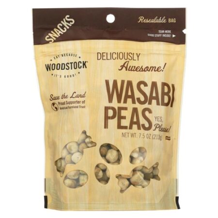 Woodstock Natural Wasabi Peas -- 7.5 oz