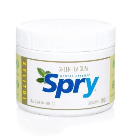 Xlear Spry Dental Defense Gum Green Tea -- 100 Pieces