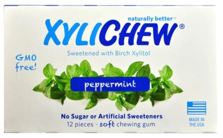 XyliChew Sugar Free Chewing Gum Peppermint -- 12 Pieces