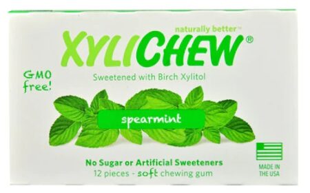 XyliChew Sugar Free Chewing Gum Spearmint -- 12 Pieces