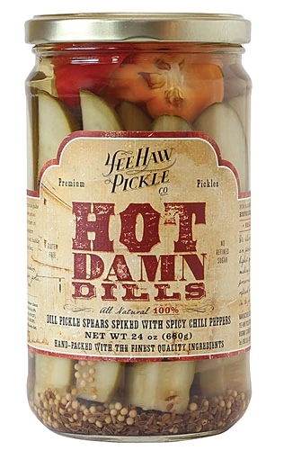 Picles Apimentados YeeHaw Hot Damn Dills Premium - 680g