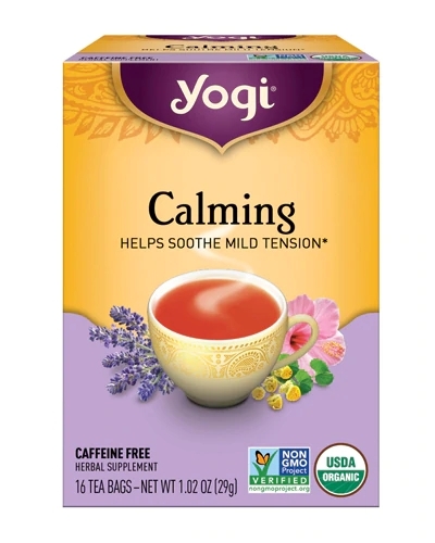 Chá Yogi Calming para Alívio da Tensão Leve - 16 Sachês (26g)
