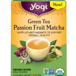 Chá Verde Yogi Passion Fruit Matcha 16 Sachês - Sabor Tropical e Bem-Estar