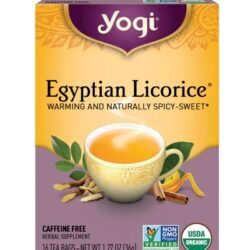 Chá Herbal Yogi Licorice Egípcio Sem Cafeína - 30g (16 Sachês)