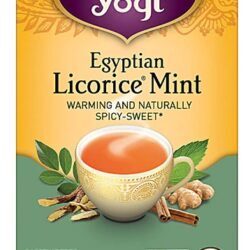 Chá de Ervas Yogi Licorice Mint Sem Cafeína Egípcio - 16 Sachês (Aprox. 28g)
