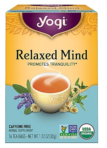 Chá de Ervas Yogi Relaxed Mind Sem Cafeína - 16 Saquinhos (Aprox. 34g)