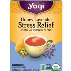 Chá Yogi Stress Relief Mel Lavanda 16 Sachês Orgânicos - Alívio Natural para o Estresse
