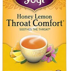 Chá de Ervas Yogi Throat Comfort® Mel Limão - 16 Sachês (Sem Cafeína)