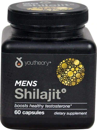Youtheory Mens Shilajit - Energia e Vitalidade para Homens - 60 Cápsulas