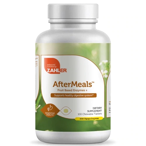 Zahler AfterMeals™ Antiácido e Auxílio Digestivo 100 Comprimidos Mastigáveis