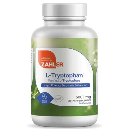 Zahler L-Tryptophan Purified L-Tryptophan -- 500 mg - 60 Capsules