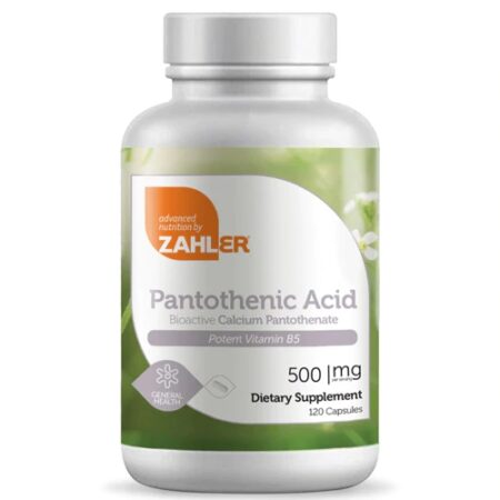 Zahler Pantothenic Acid -- 500 mg - 120 Capsules