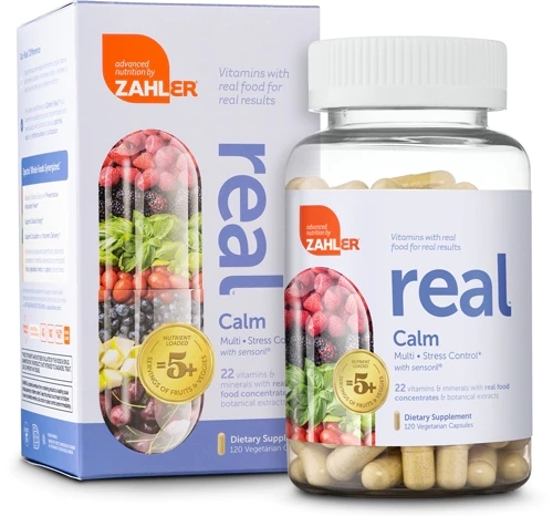 Zahler Real™ Calm Multivitamínico Vegetariano - 120 Cápsulas - Bem-Estar Completo