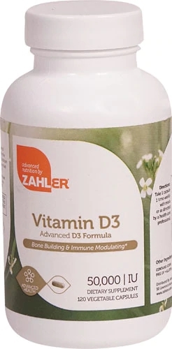 Zahler Vitamina D3 50.000 UI - 120 Cápsulas Vegetais | Saúde Óssea e Imunidade