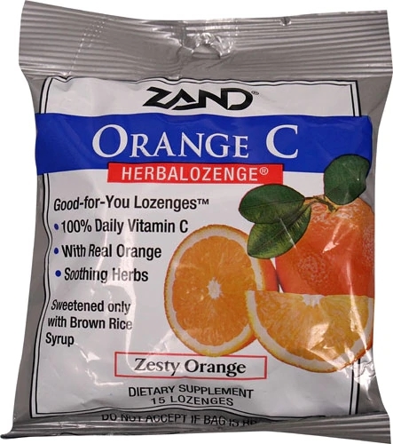 Zand HerbaLozenge Laranja C Natural - 15 Pastilhas Refrescantes