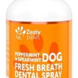 Spray Dental Zesty Paws para Hálito Fresco em Cães - 118ml (Aloe Vera, Hortelã e Menta)