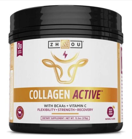 Zhou Collagen Active with BCAAs + Vitamin C -- 13.8 oz