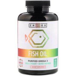 Zhou Fish Oil Ômega 3 - 180 Cápsulas Gelatinosas com Revestimento Entérico