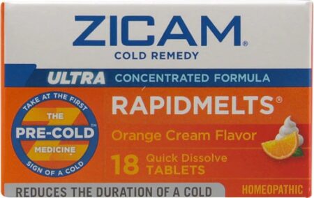 Zicam Cold Remedy RapidMelts Orange Cream -- 18 Quick Dissolving Tablets