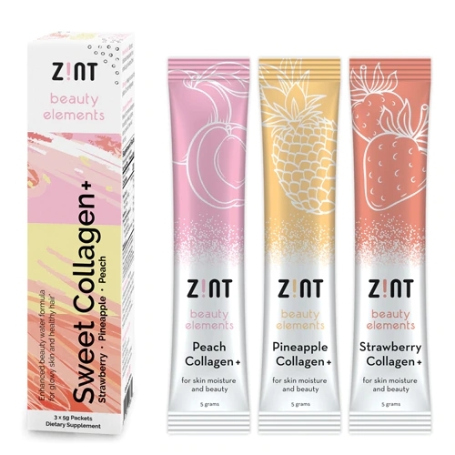 Zint Sweet Collagen Trial Size Assorted - 3 Sachês - Colágeno Hidrolisado para Pele e Articulações