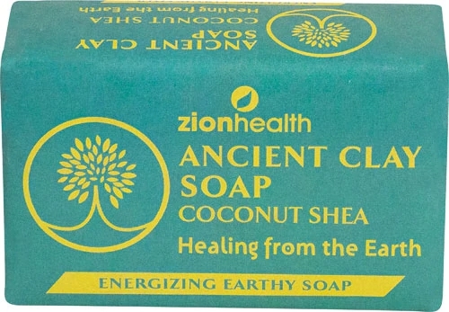 Sabonete Natural Zion Health Ancient Clay Coco e Karité 170g - Limpeza Profunda e Nutrição