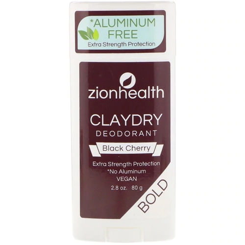 Zion Health Claydry Desodorante Sem Alumínio Black Cherry - 70g