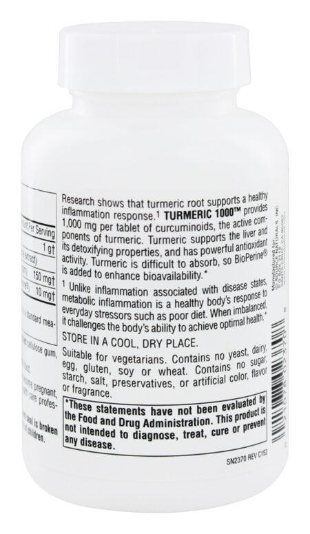 Cúrcuma 1000 1000 mg. - 60 Tablets Source Naturals - Image 3