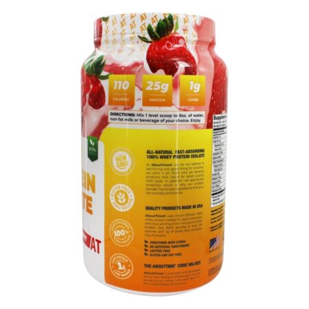 Morango Isolada de Proteína Whey - 2 lbs. About Time - Image 3