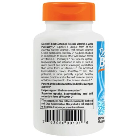 Vitamina C de Liberação Contínua Com PureWay-C 500 mg. - 60 Tablets Doctor's Best - Image 3