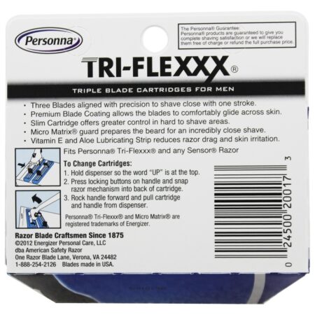 Cartuchos Tri-Flexxx Triplo para Homens - 8 Cartucho (s) Personna - Imagem 2