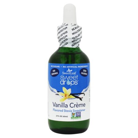 Gotas de doce de Stevia creme de baunilha - 2 fl. oz. SweetLeaf